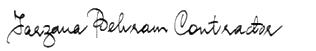 Farzana Contractor Signature