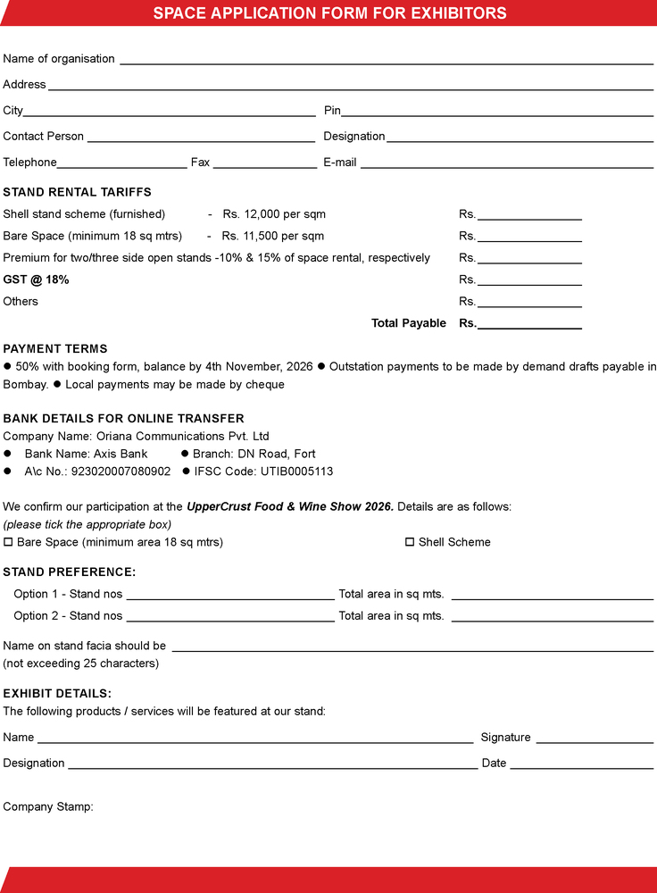 Mumbai Show Application Form